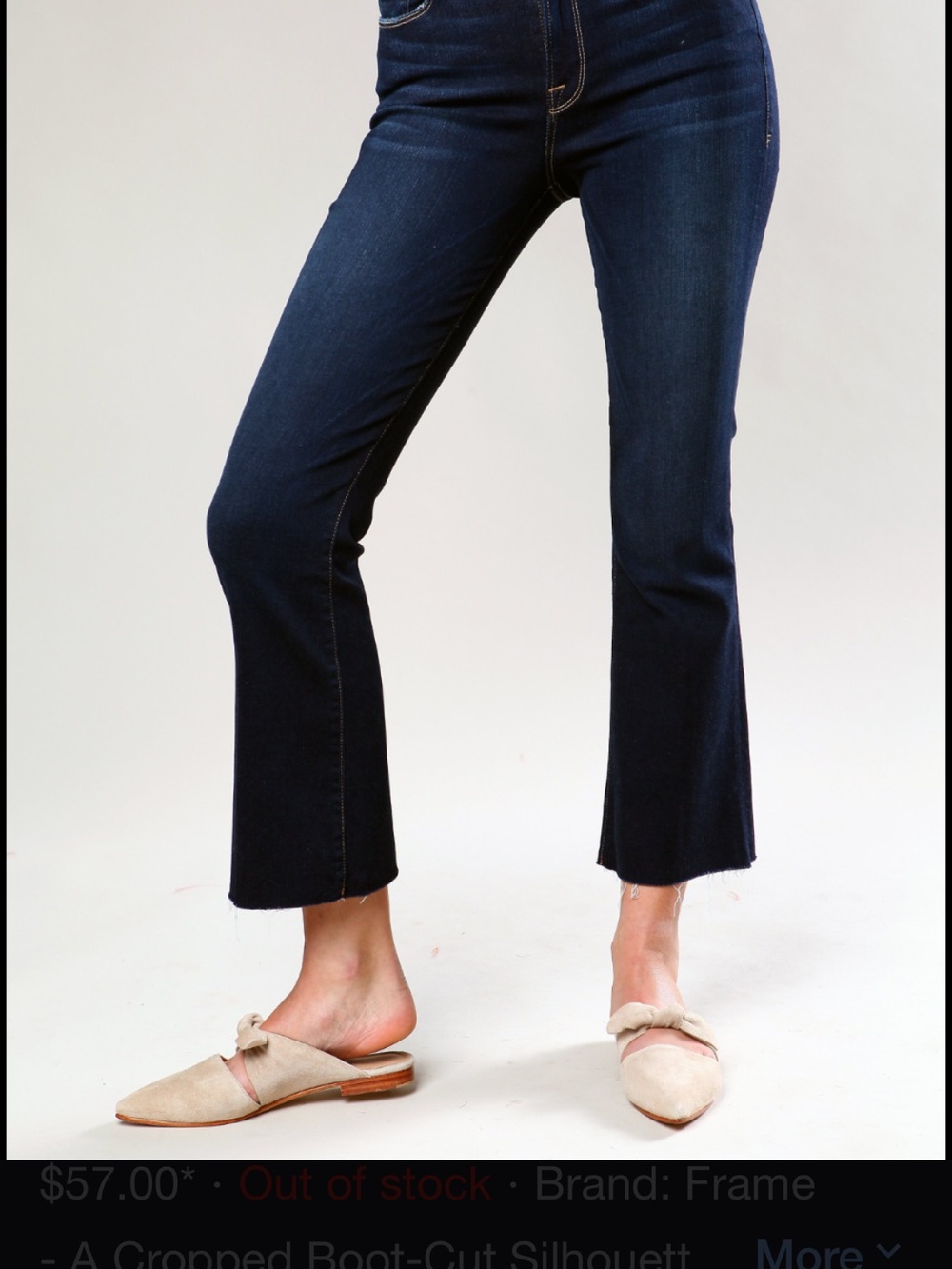 Frame Le Crop Mini Boot Dark Blue Jeans